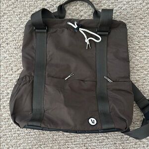 Vuori chocolate Brown Backpack with Black Straps. Used once.Excellent condition